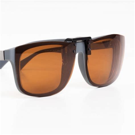 amber polarized clip on sunglasses.